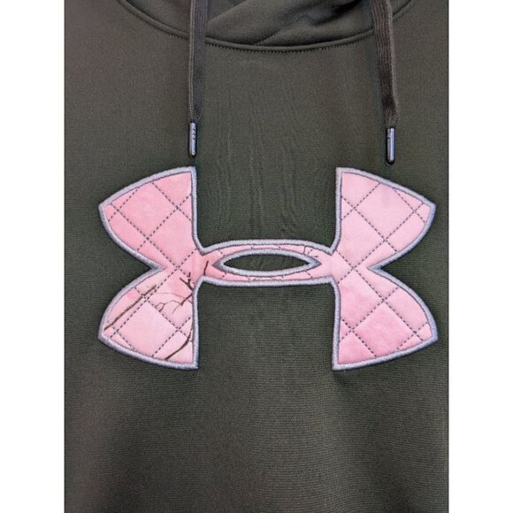 Under Armour Storm Green Pink Realtree Camo Hoodie Pullover Sweatshirt Sz Small - Picture 2 of 7